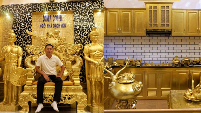 Đại gia Cần Thơ khoe “cung điện” dát vàng độc nhất vô nhị miền Tây: Mất 6 năm mới hoàn thiện xong